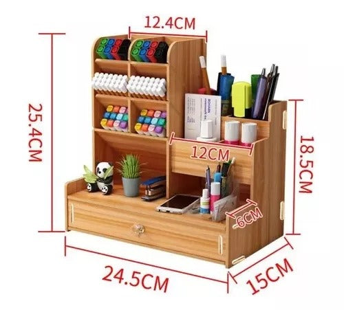 Organizador de Escritorio de Madera
