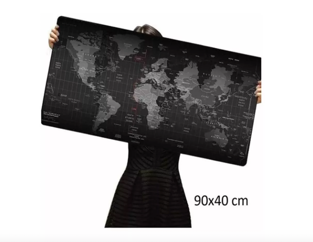 Pad mouse Gamer Mapa De Mundo 90x40cm