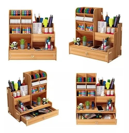 Organizador de Escritorio de Madera