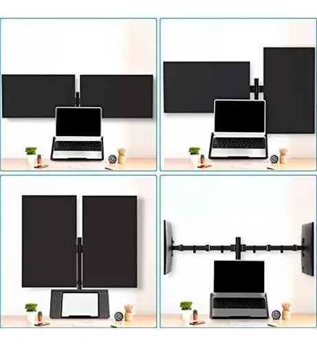 Soporte doble monitor y PC