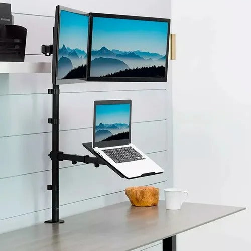 Soporte doble monitor y PC